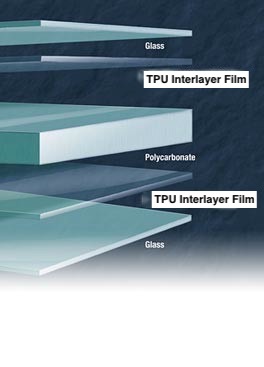 TPU kurşun geçirmez Ara Katman Filmi Kullanımı